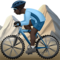 Person Mountain Biking - Black emoji on Apple